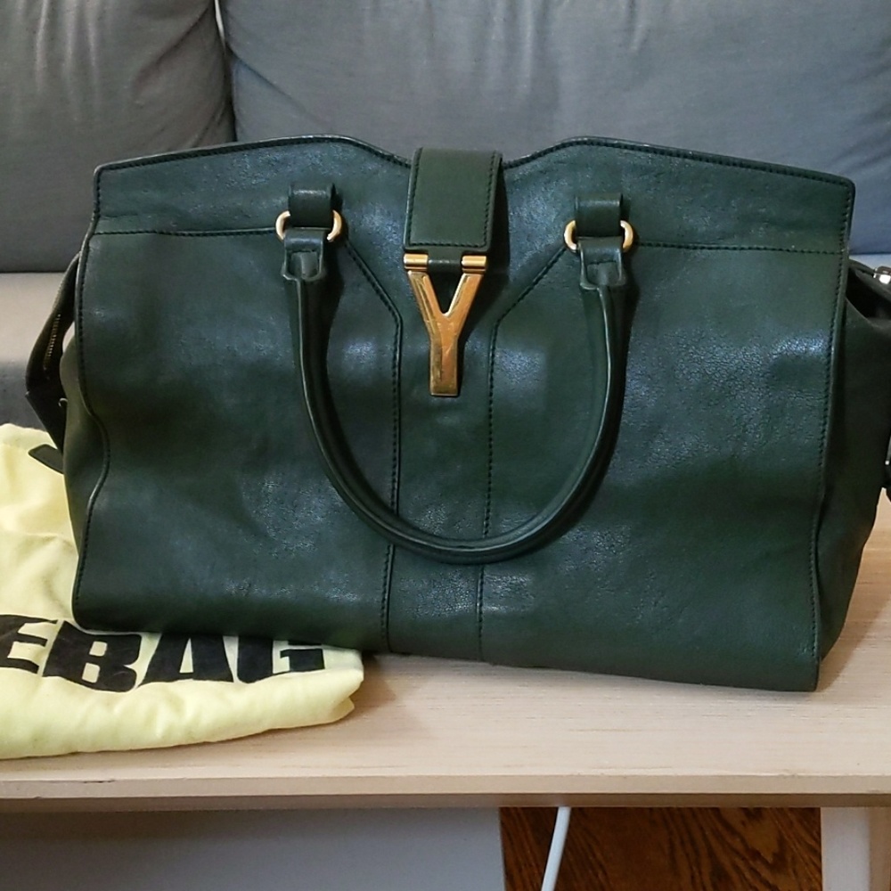 Saint Laurent YSL cabas chyc leather tote medium